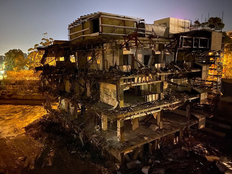 Demolition of a main ward building near Hay Street