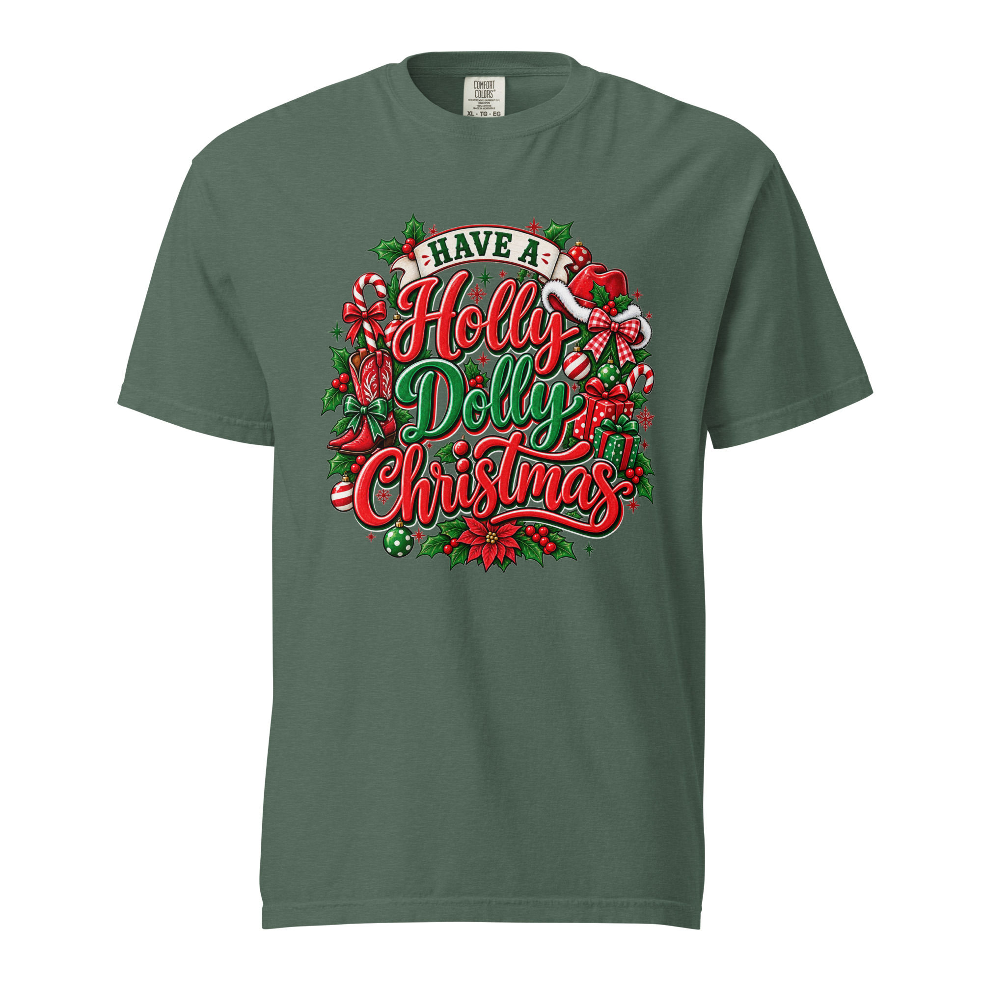Dolly Shirt, Have a Holly Dolly Christmas Shirt, Comfort Colors
