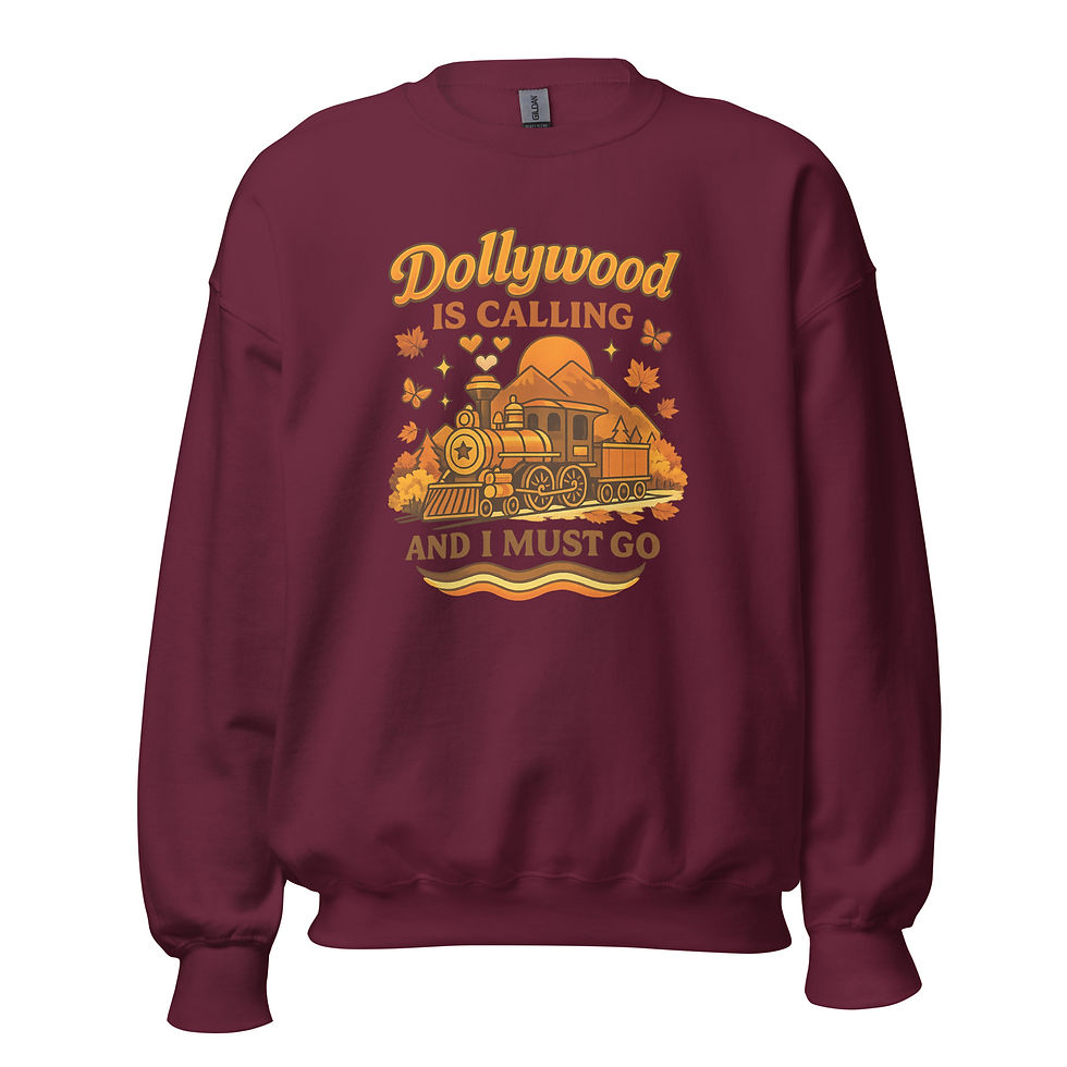 maroon fall Dollywood shirt