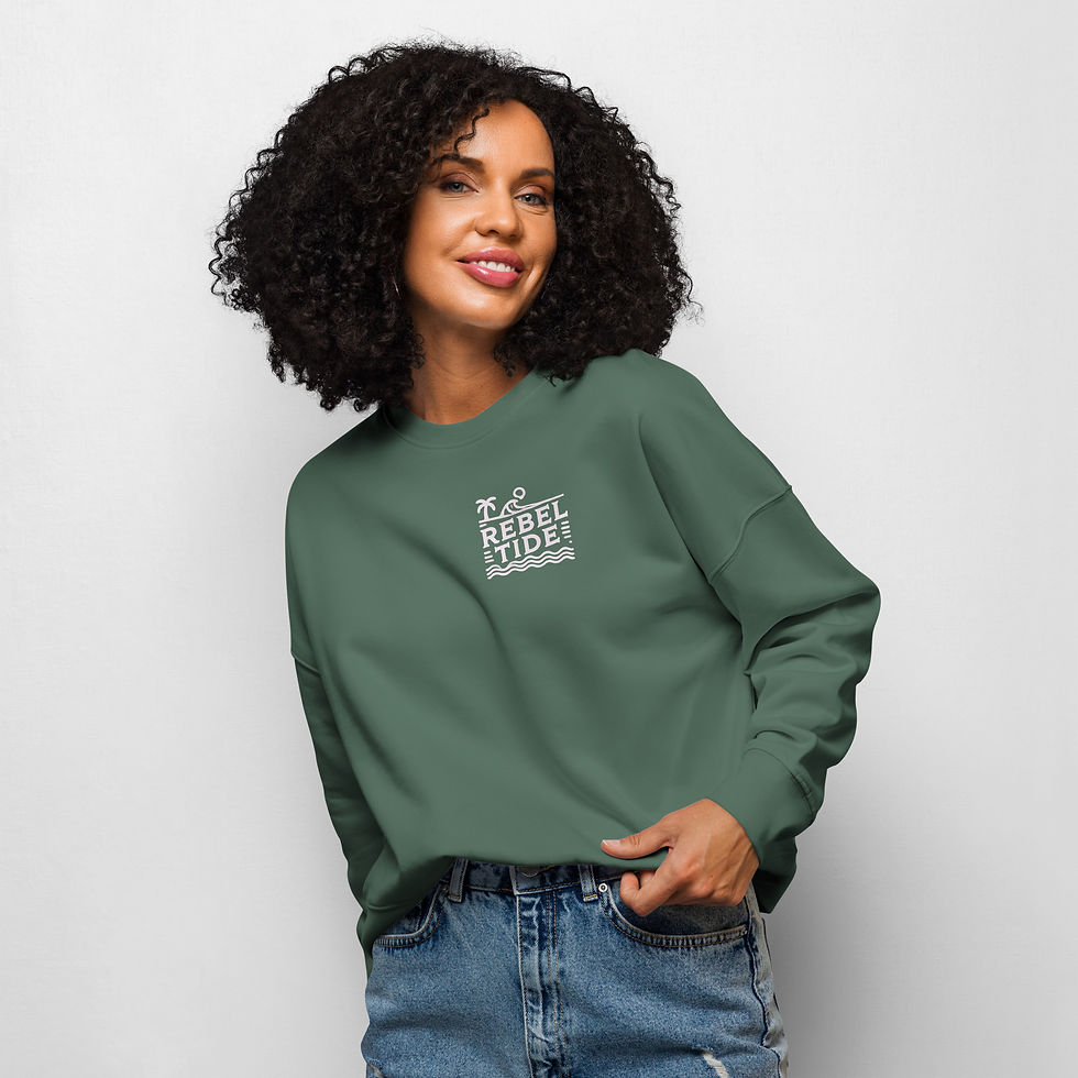 Thumbnail: Rebel Tide Women’s Organic Crew Sweatshirt: Cozy with a Cause - Luna