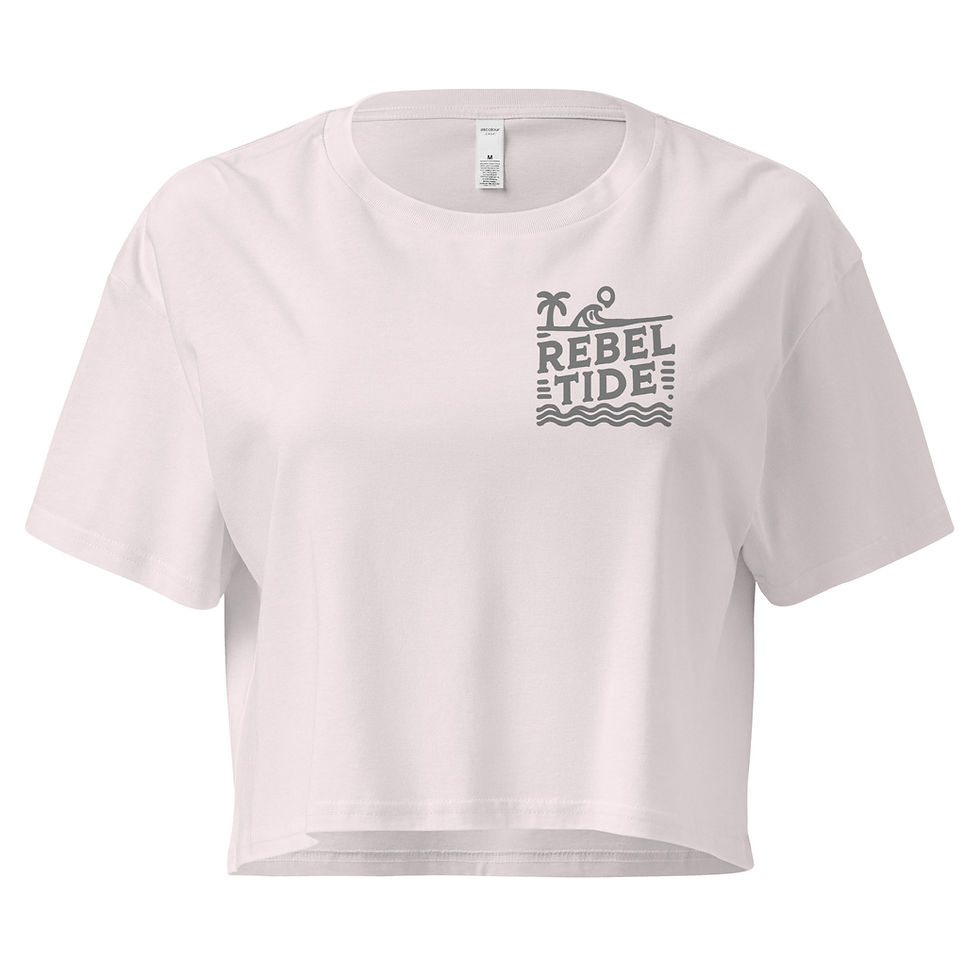 Thumbnail: REBEL TIDE Women's Crop Top – Effortless Edge, Coastal Vibes - La Sirena