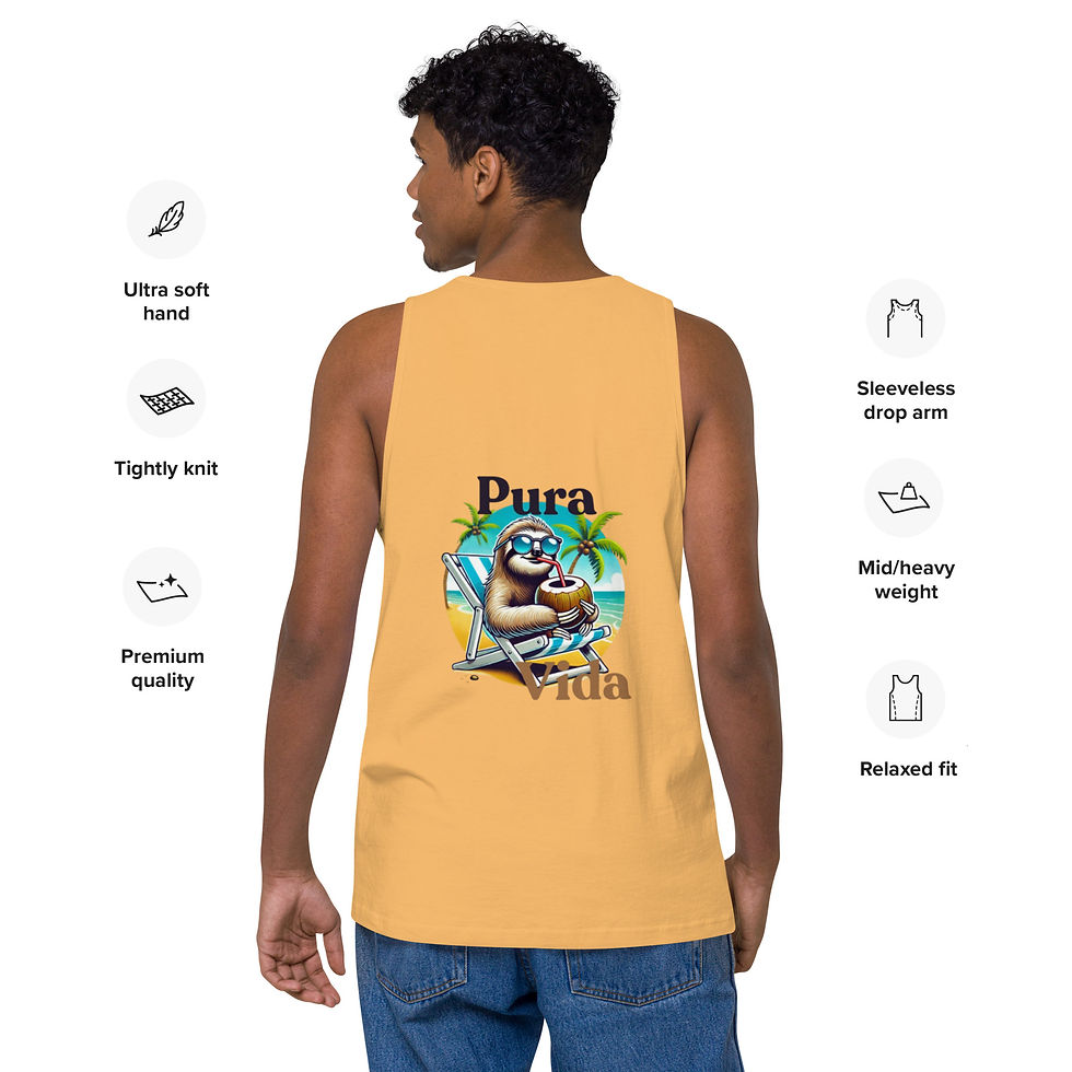 Thumbnail: REBEL TIDE Men’s Premium Tank – Athletic Heather - Sol