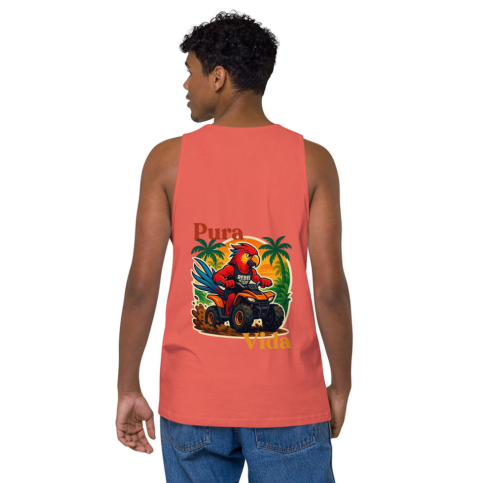 Thumbnail: REBEL TIDE Men’s Premium Tank – Athletic Heather - Blaze