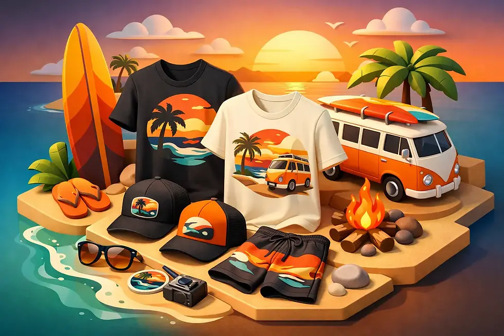 Sunset Beach Graphic Apparel for Wild Souls
