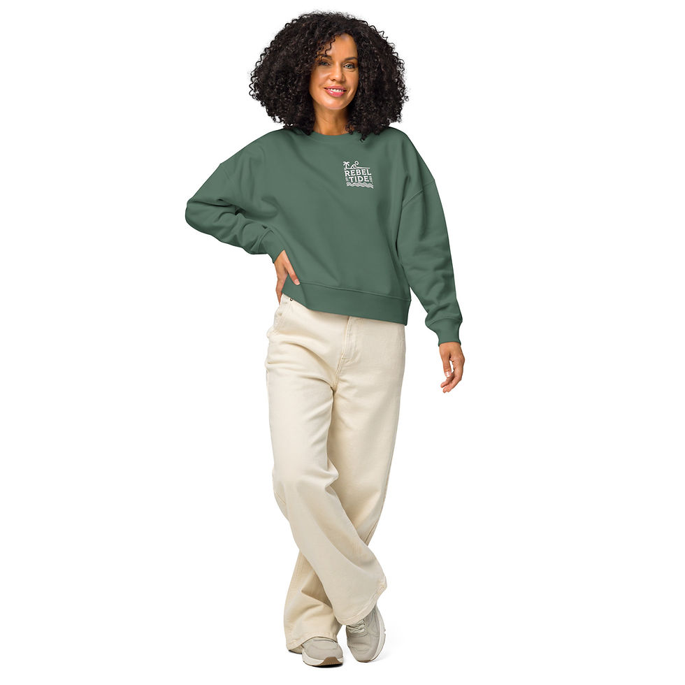 Thumbnail: Rebel Tide Women’s Organic Crew Sweatshirt: Cozy with a Cause - Solana