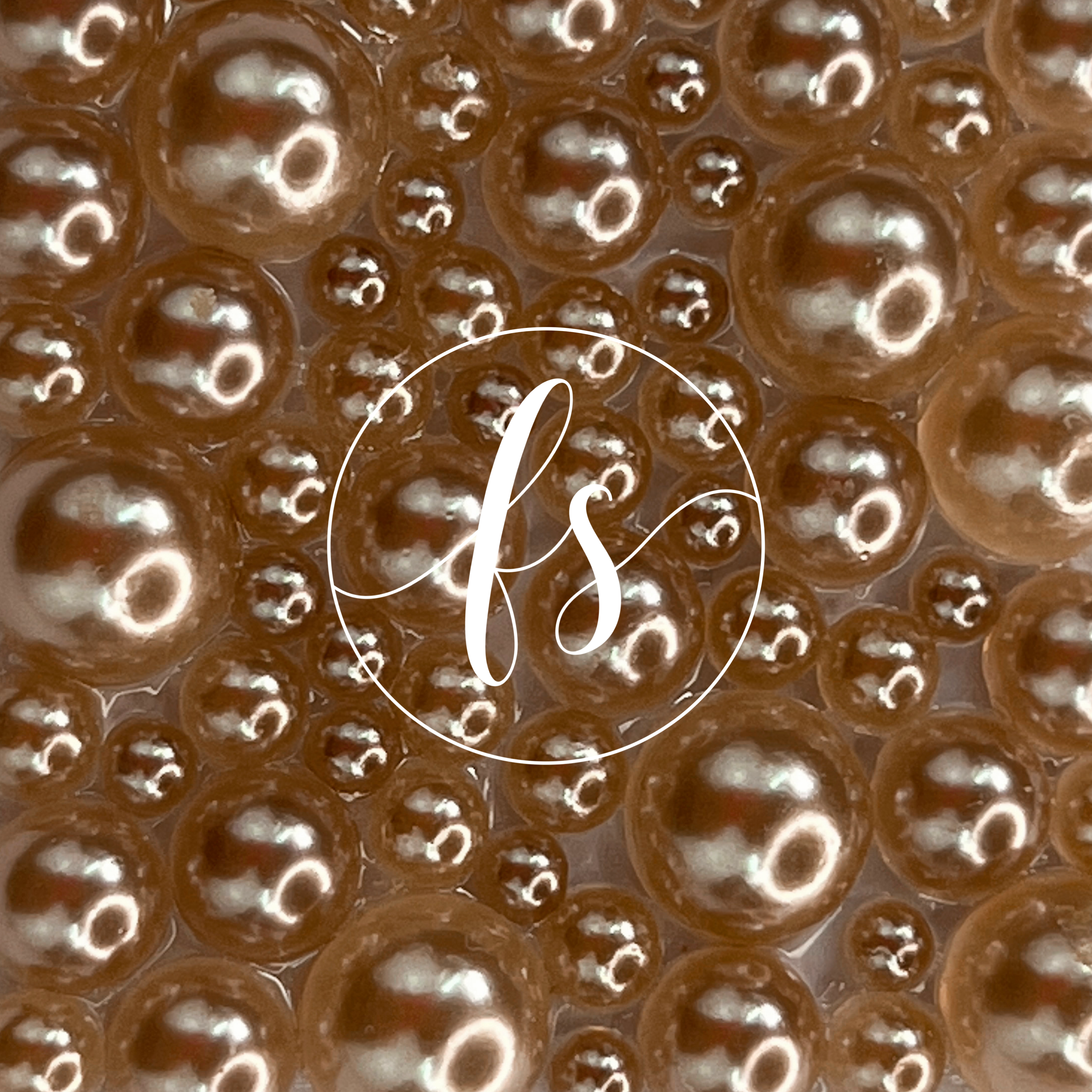 CHAMPAGNE FLATBACK PEARLS