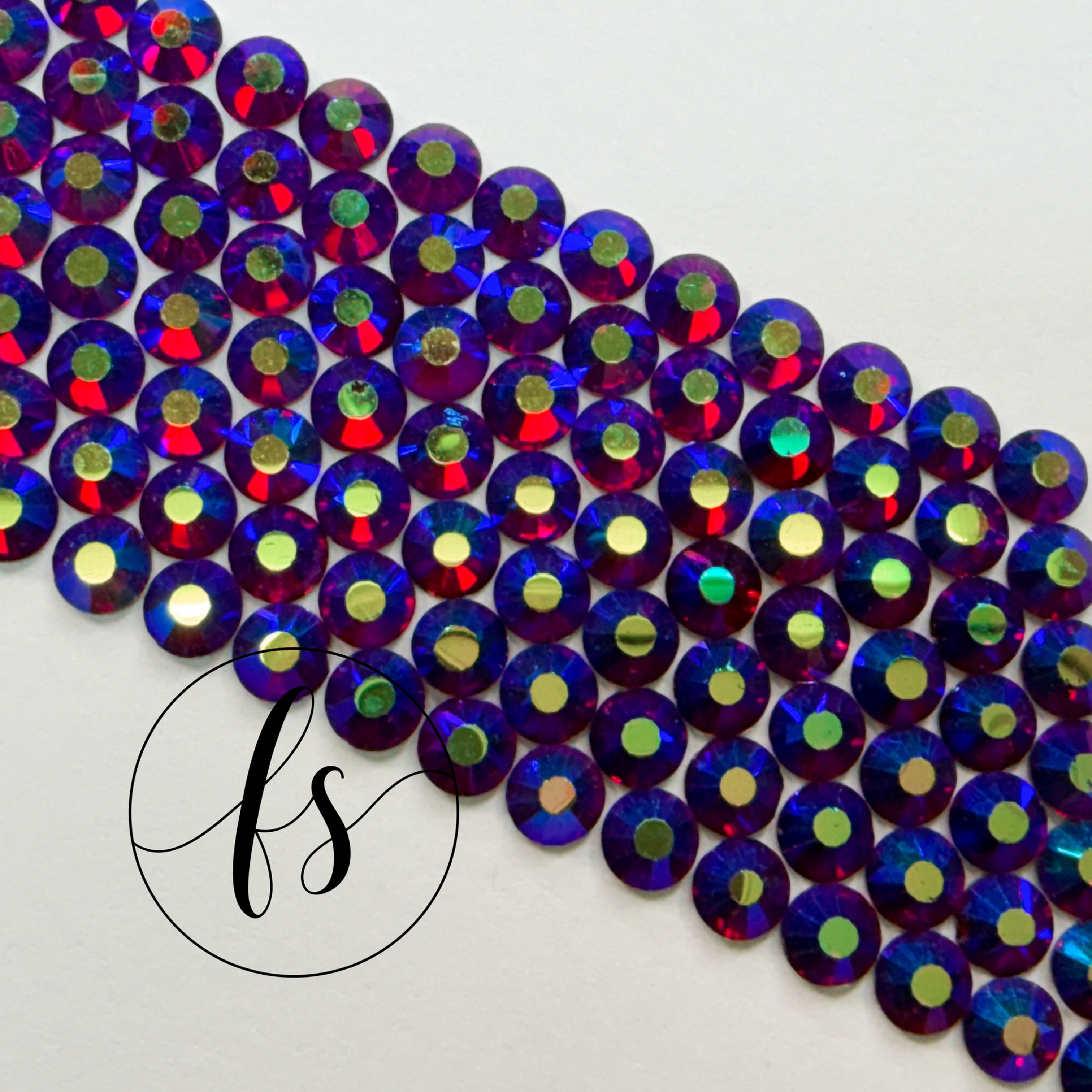 deep siam ab glass rhinestones