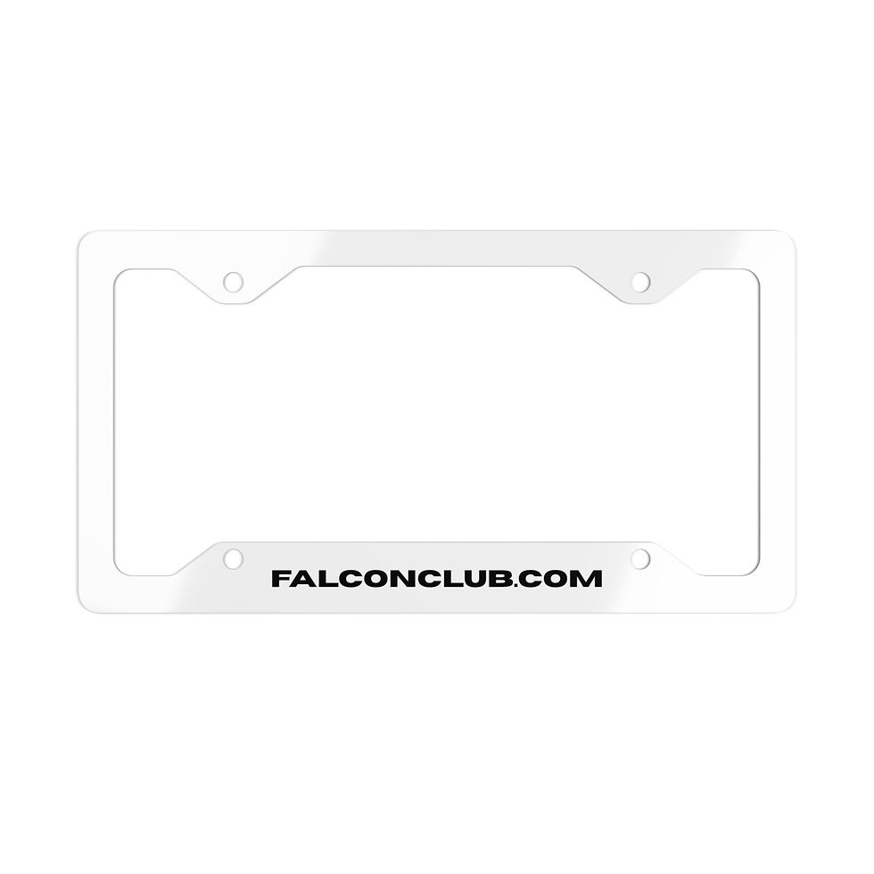 Thumbnail: License Plate Frame — Brushed Stainless Steel Holder (FalconClub.com)