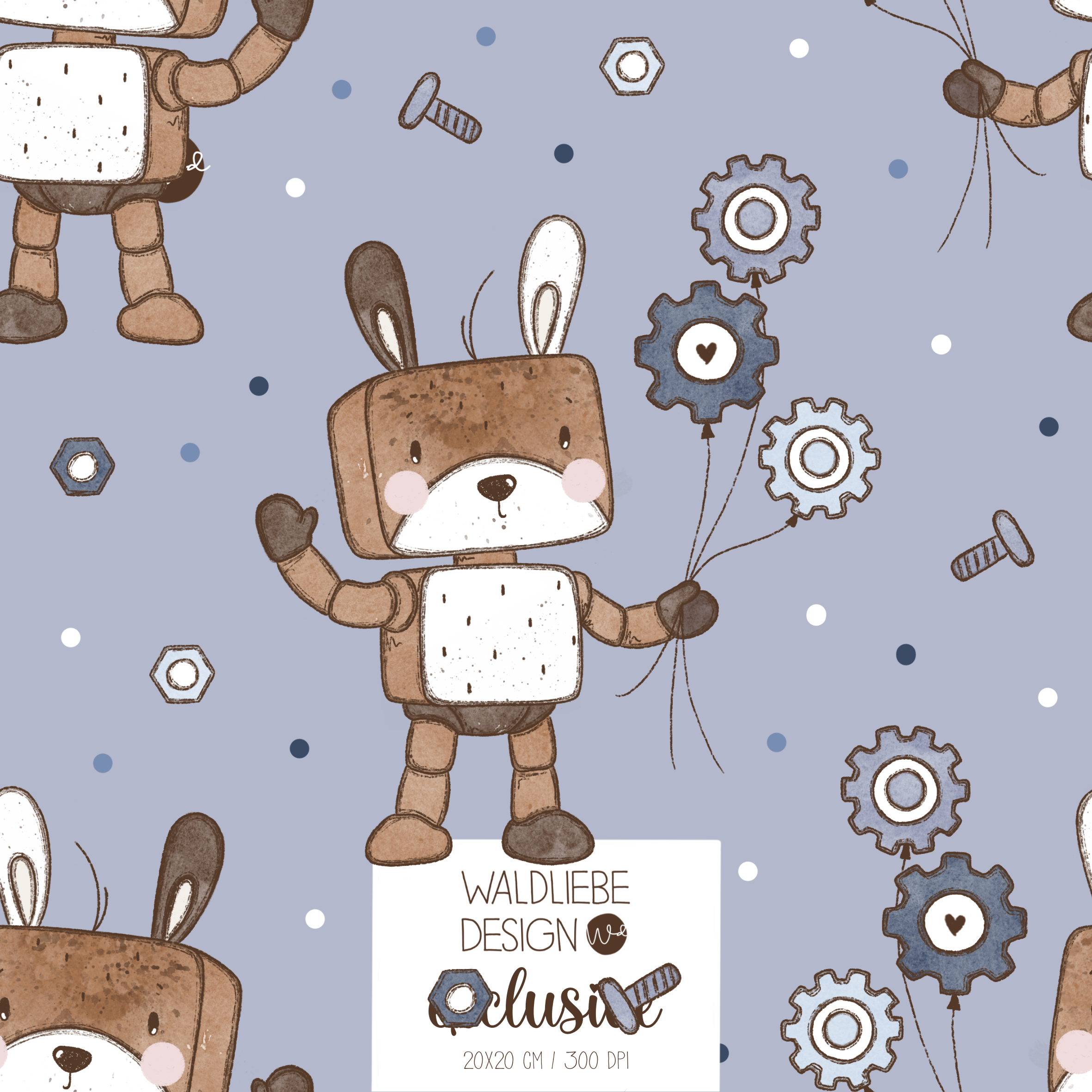 Digitales Stoffdesign „ROBO“ 2