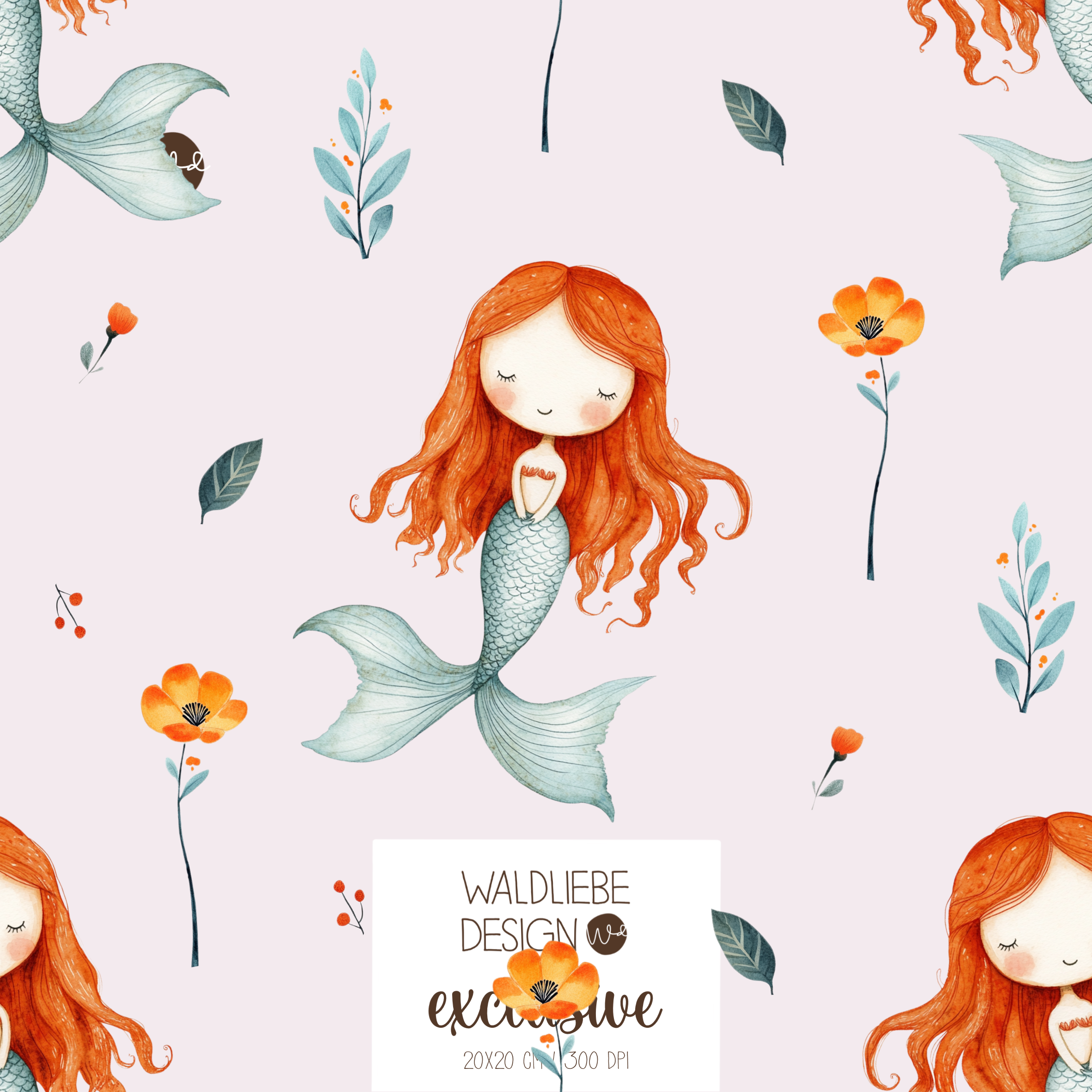 Digitales Stoffdesign KI „MERMAID“ 4