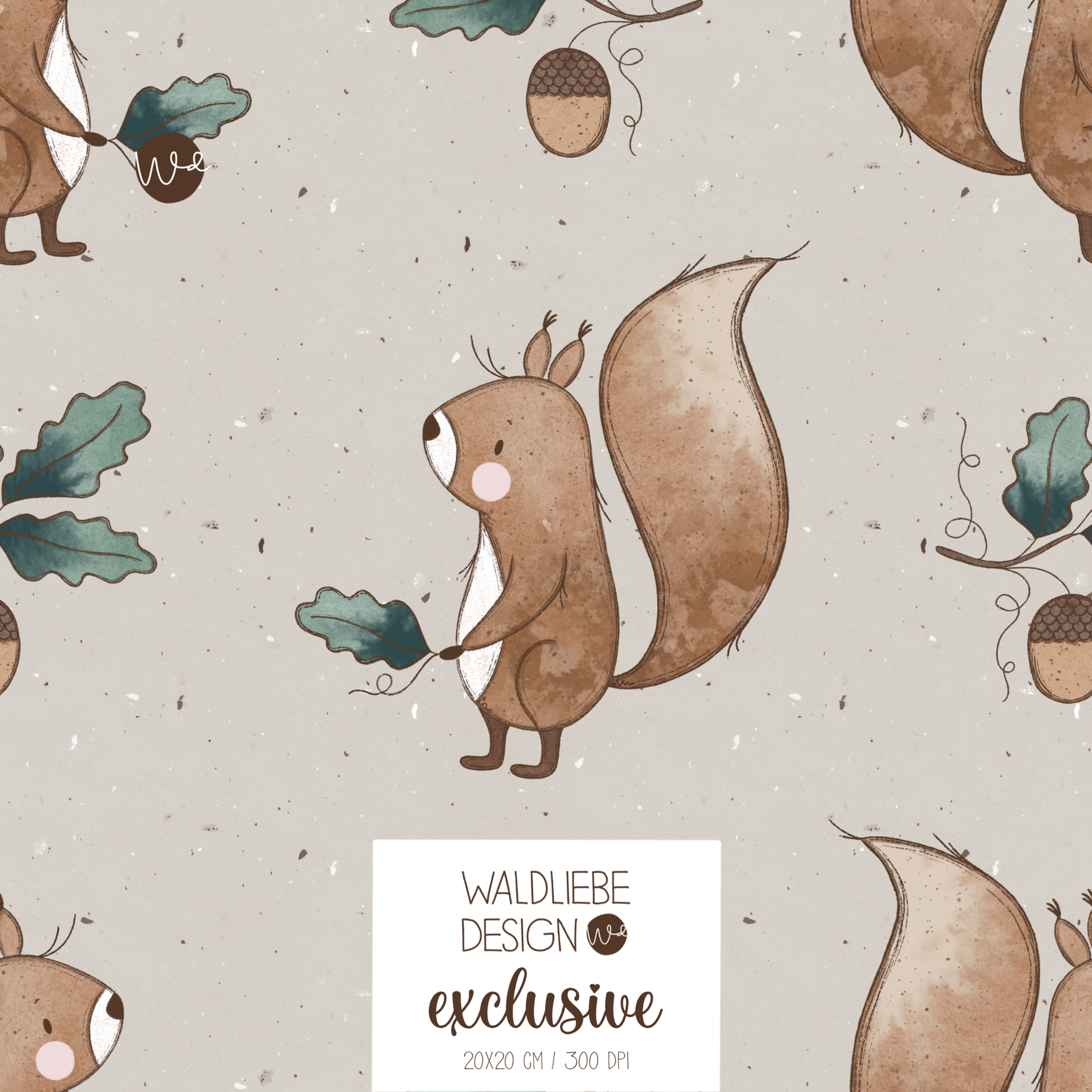 Digitales Stoffdesign „EICHHÖRNCHEN“ 5