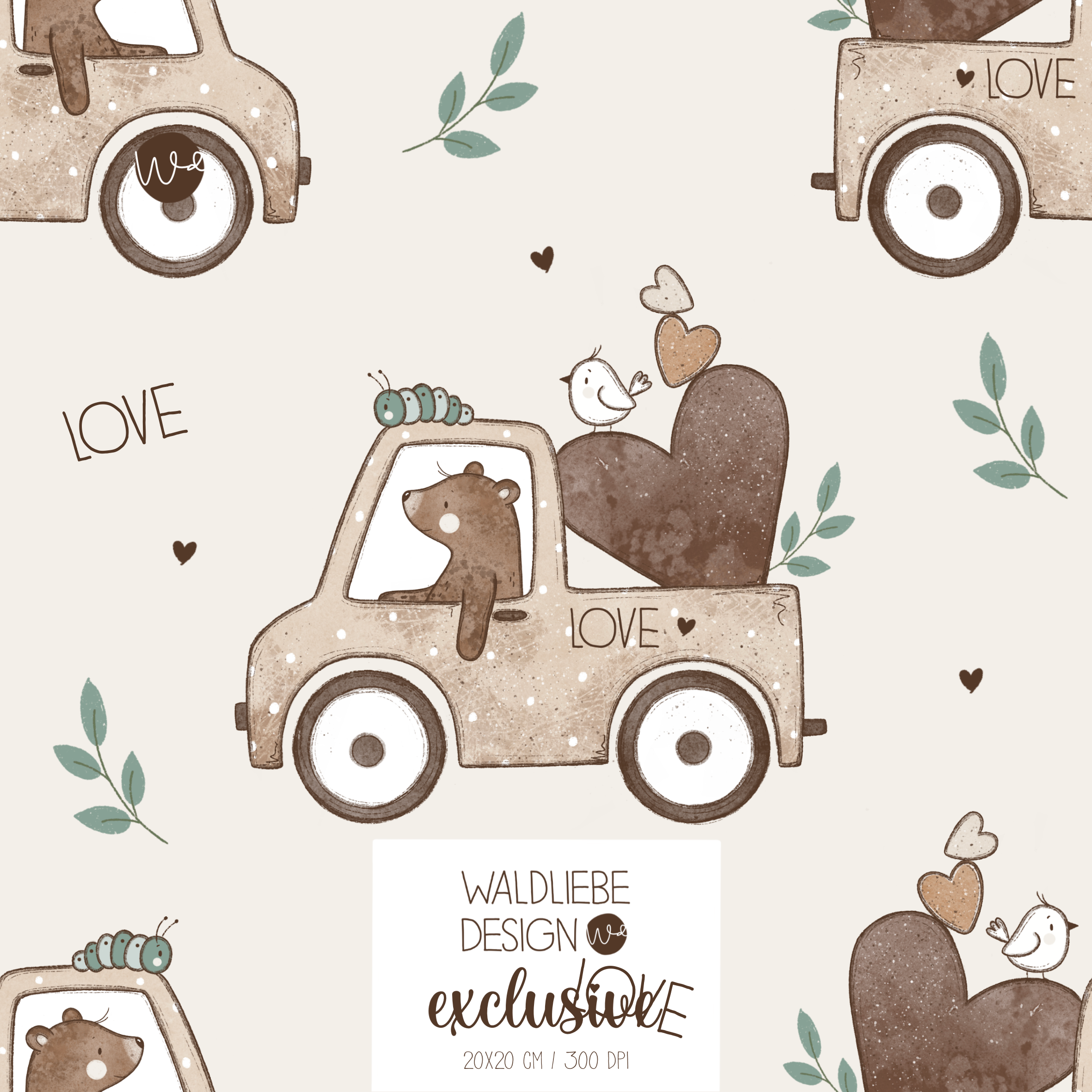 Digitales Stoffdesign „LOVE“ 10