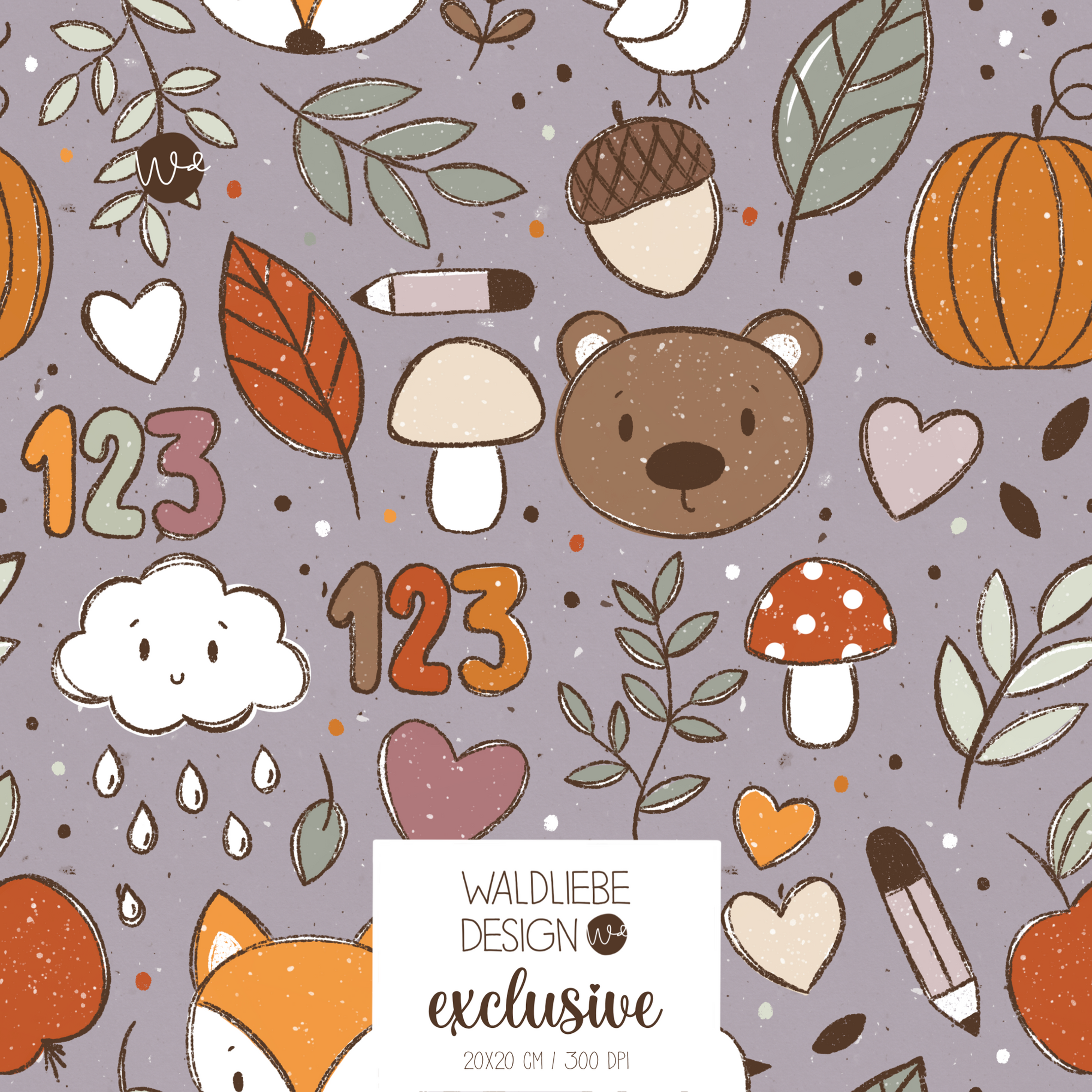 Digitales Stoffdesign „HERBSTLIEBE“ 4