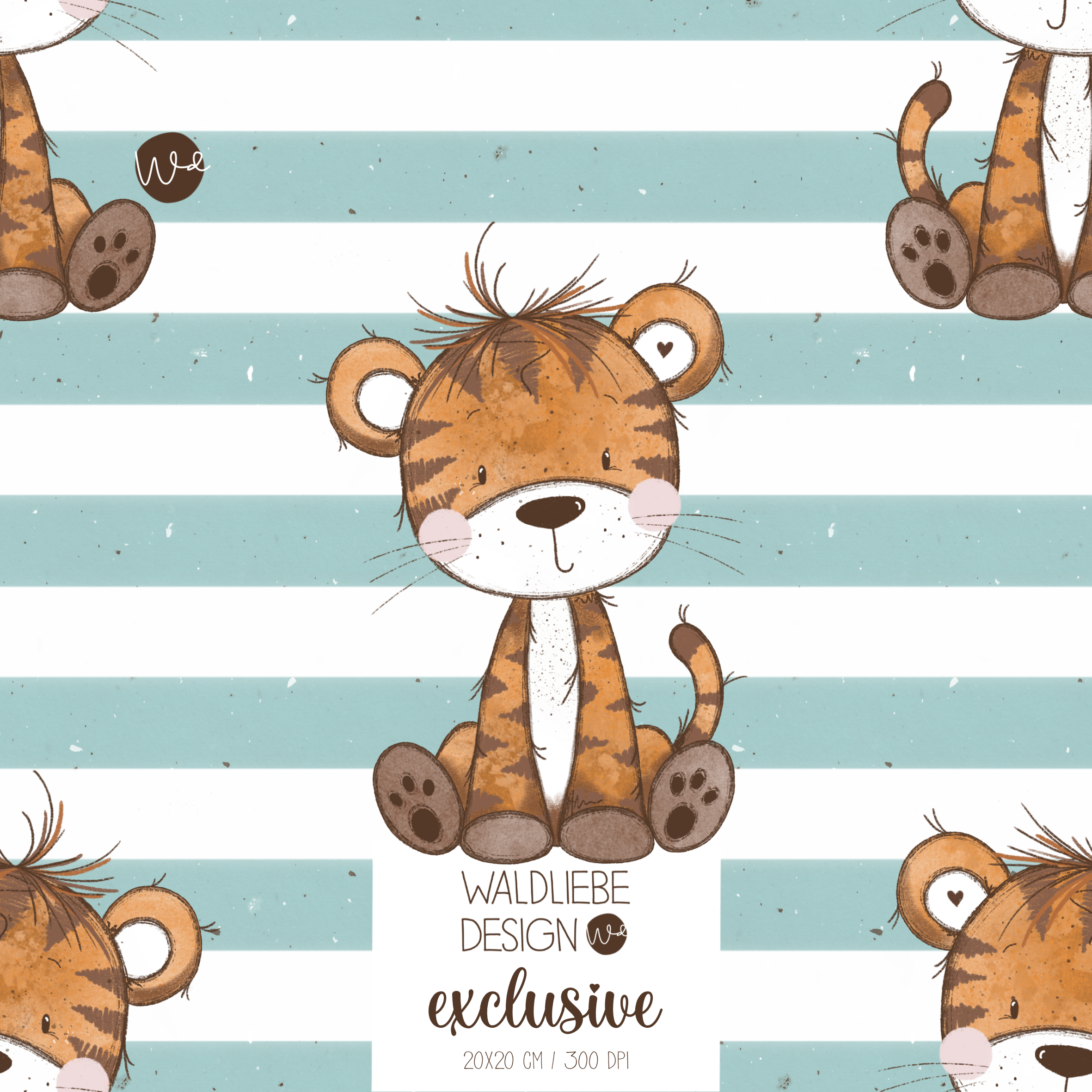 Digitales Stoffdesign „TIGER“ 2
