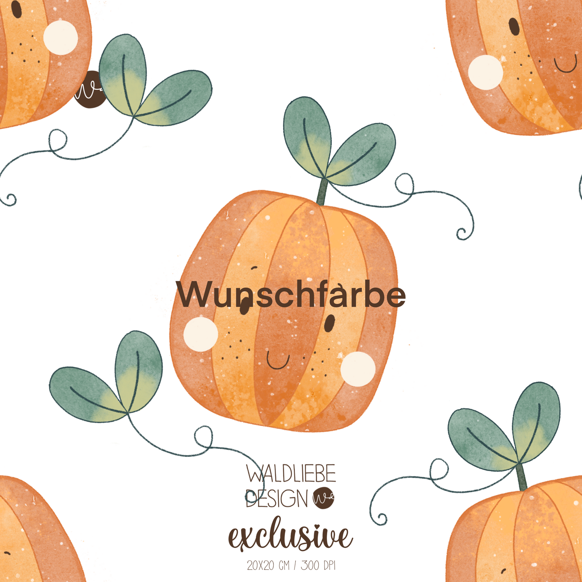 Digitales Stoffdesign „KÜRBIS“ WF