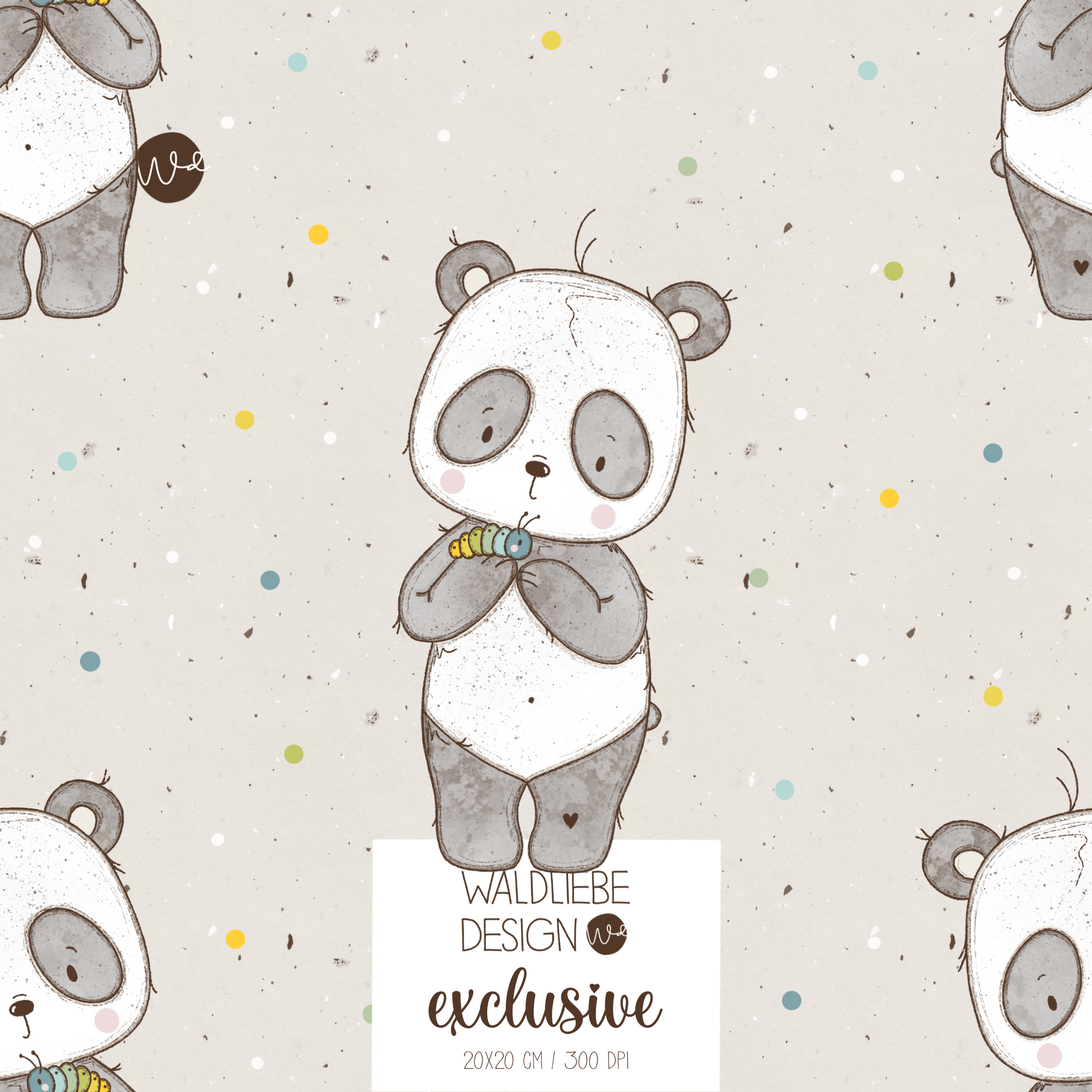 Digitales Stoffdesign „PANDA“ 9