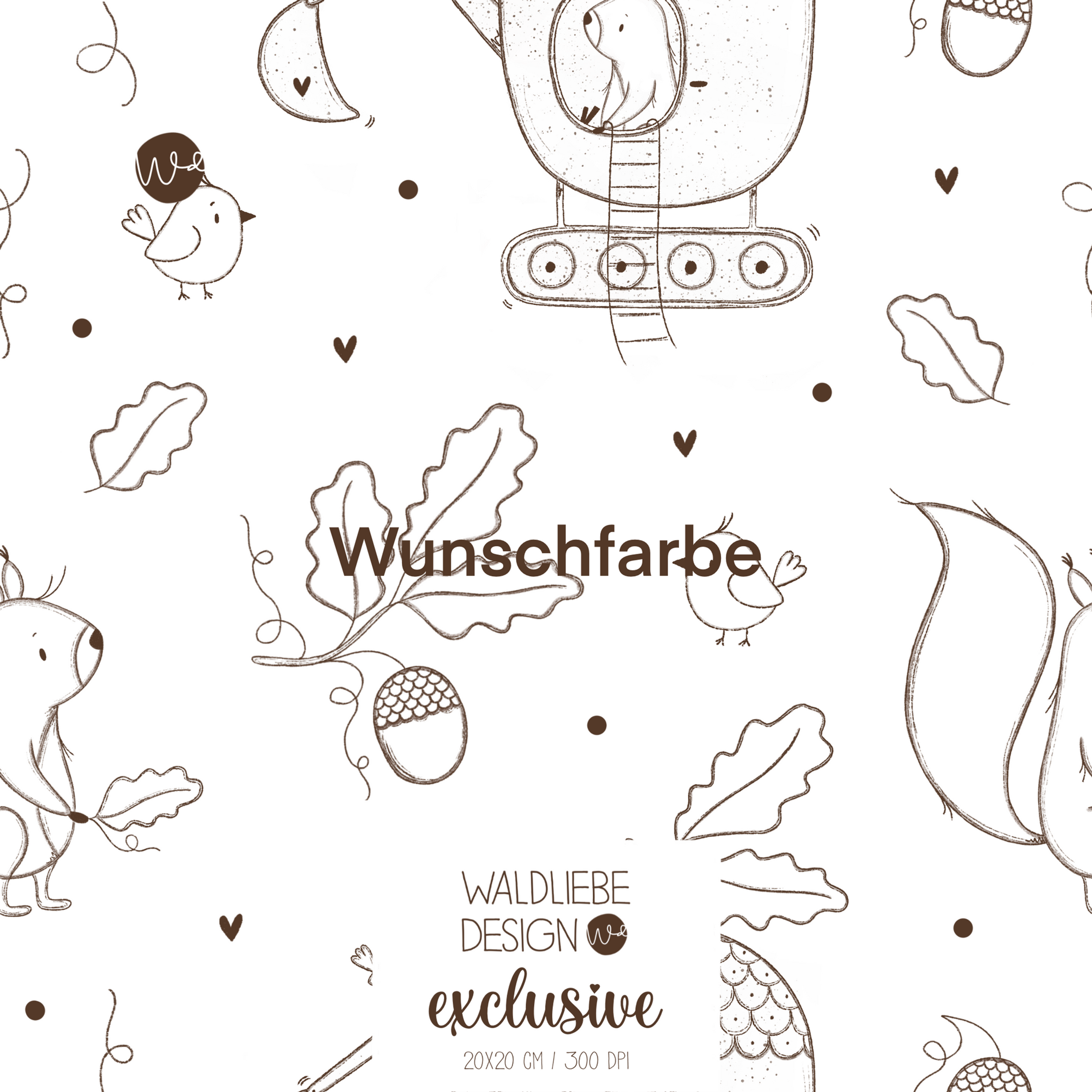 Digitales Stoffdesign „HÖRNCHEN“ WF