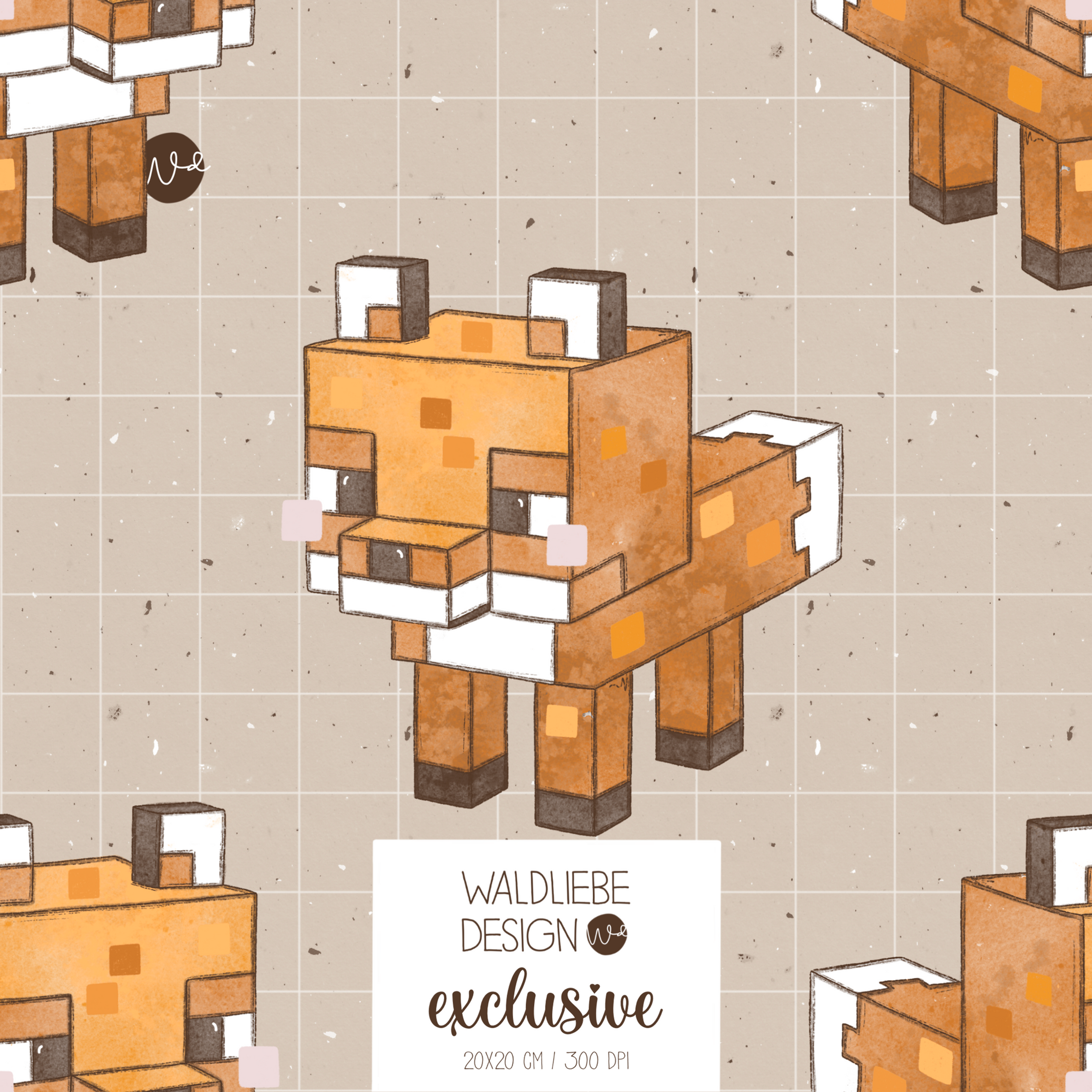 Digitales Stoffdesign „FUXL“ 3