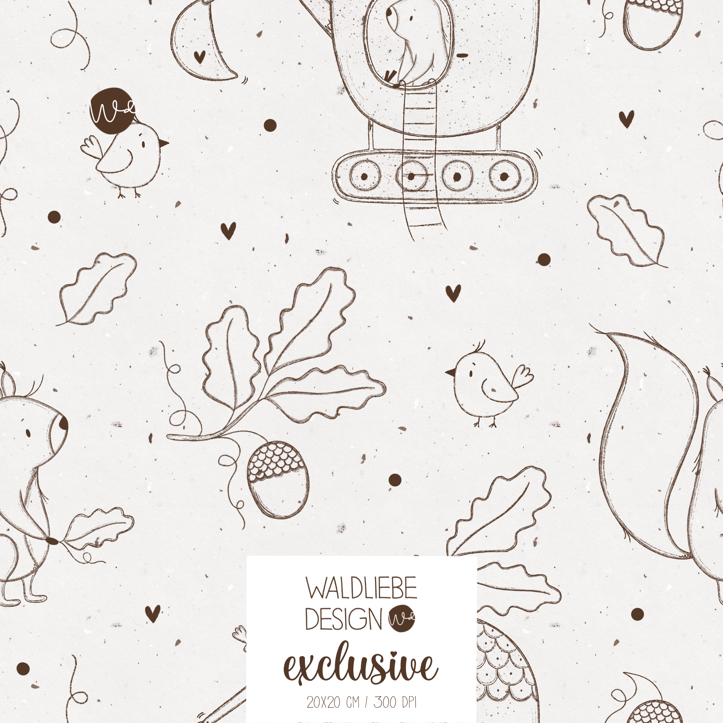 Digitales Stoffdesign „HÖRNCHEN“ 1