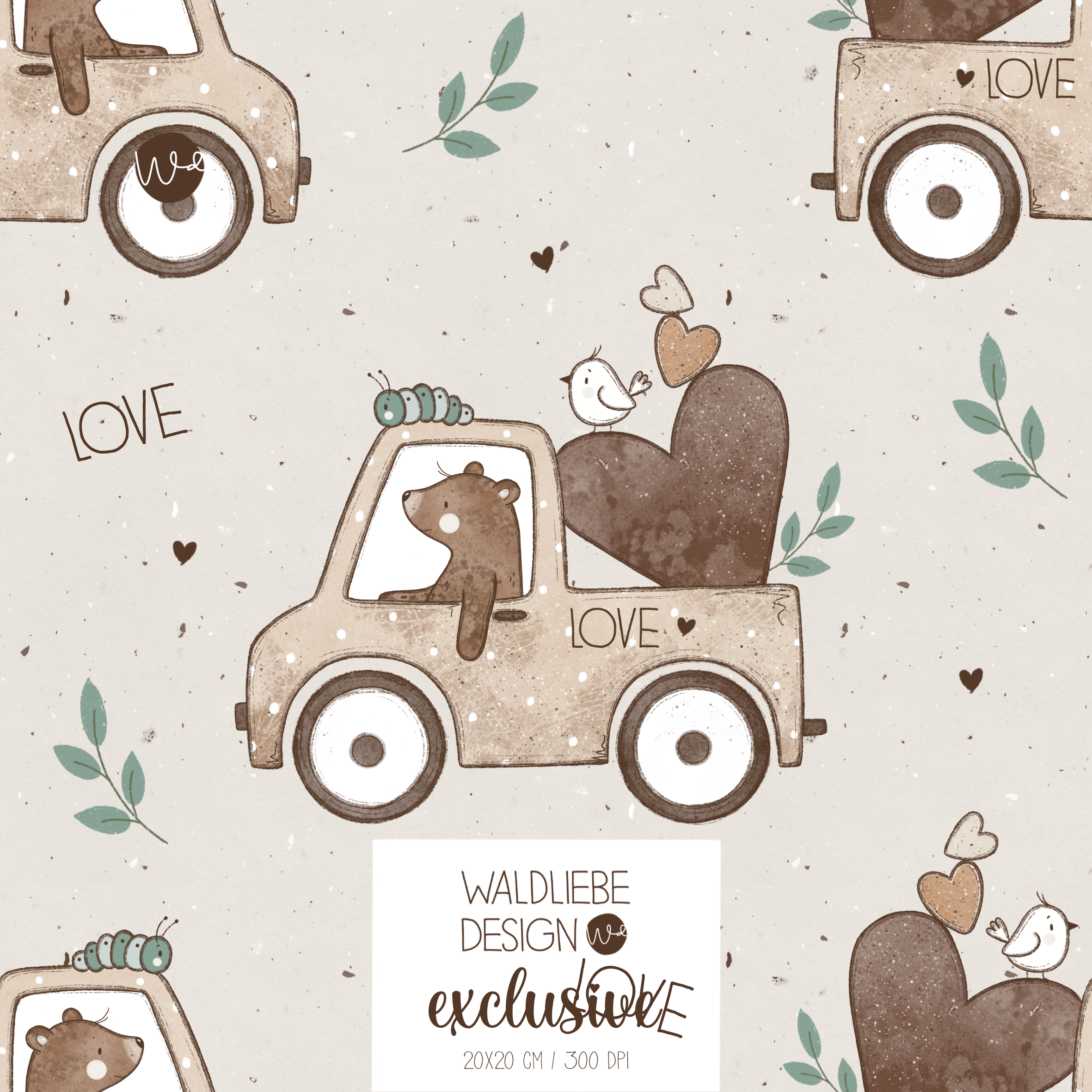 Digitales Stoffdesign „LOVE“ 3