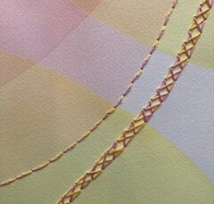 “Inner Space” (watercolor and thread)