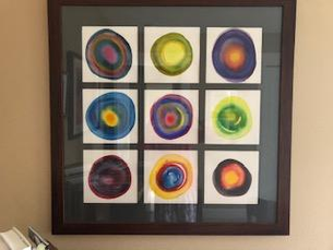 “Dream Image/Eggs” (unintended homage to Kandinsky’s “Color Study, 1913”) (watercolor)