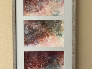 “Creative Energy” (watercolor, salt and alcohol on Yupo paper)