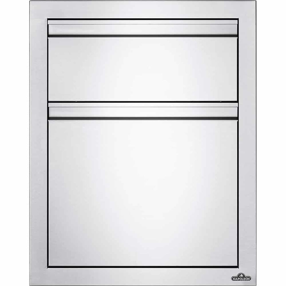 Thumbnail: 18" X 24" Double Drawer: Large And Standard, Stainless Steel