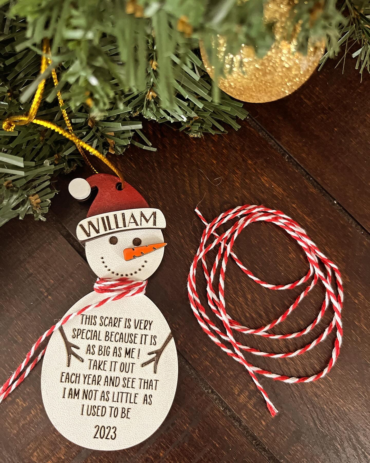 Snowman measurement scarf 