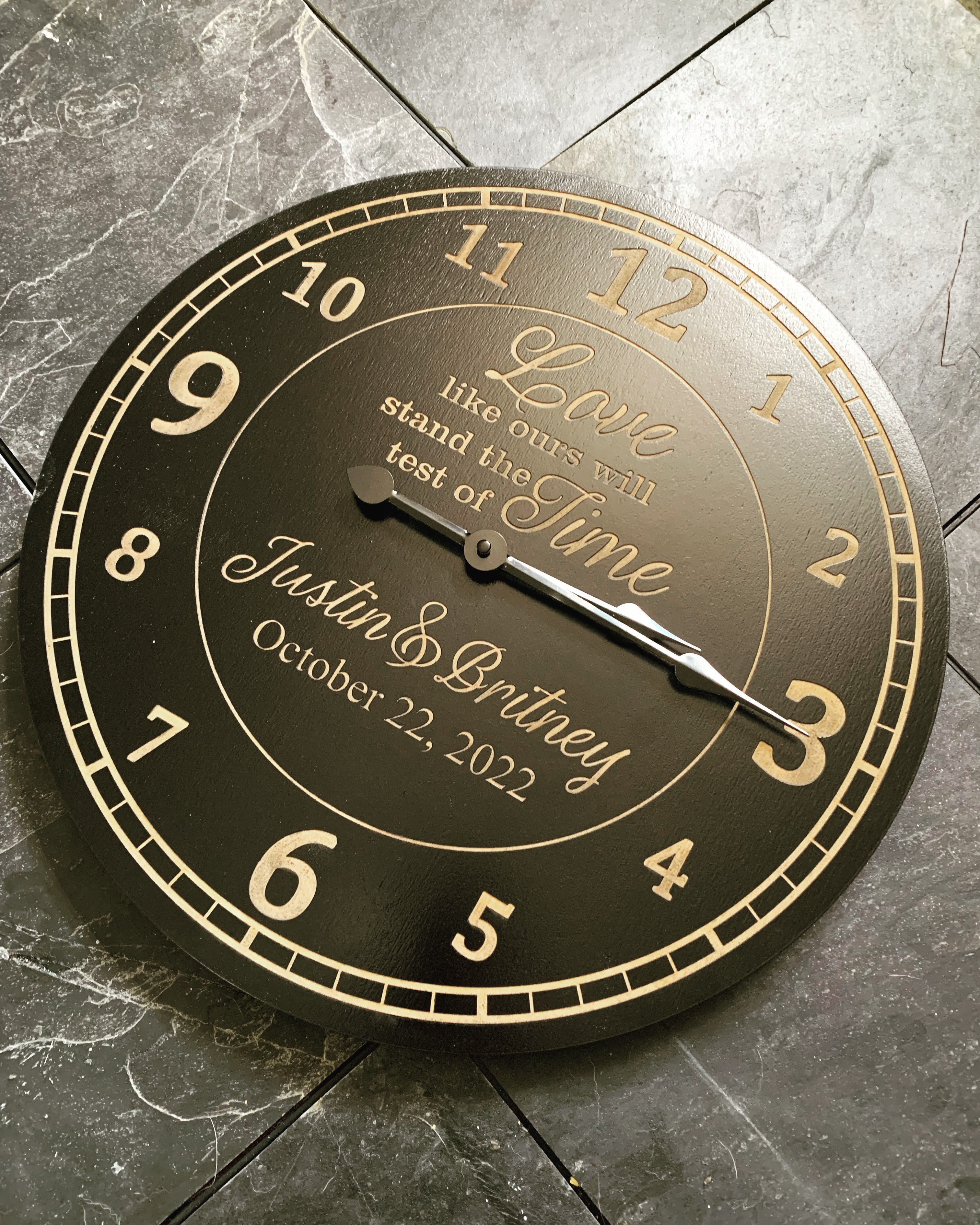 Custom Engraved Clock