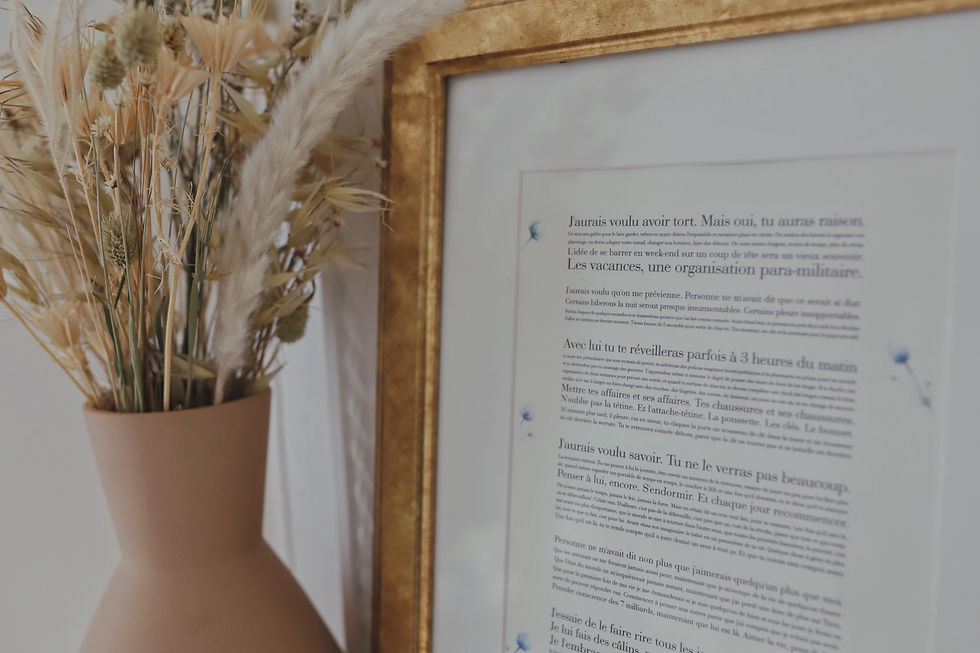 Miniature : Lettre à la future maman - édition fleur format A4