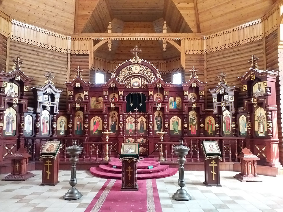 Inside the sanctuary.