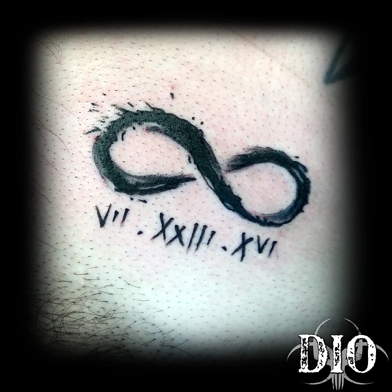 Brushed Infinity Sign Roman Numerals Brushed Infinity Sign Roman Numerals
