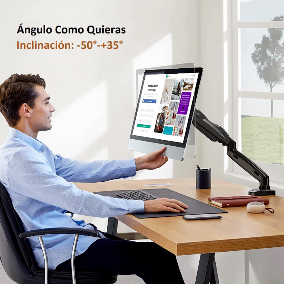 Miniatura: Soporte brazo de monitor ajustable, se adapta a monitores 13 a 32 pulgadas