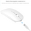 Miniatura: Ratón recargable bluetooth y receptor USB inalámbrico. (Color: Blanco)