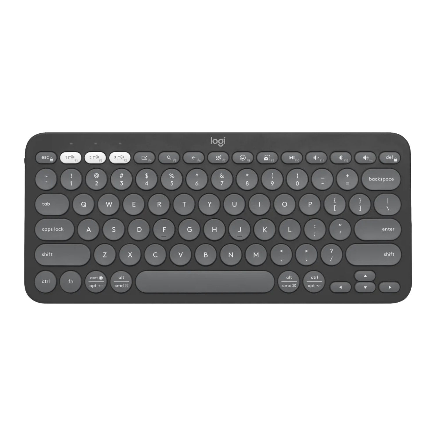 Teclado Bluetooth multidispositivo Logitech K380S. (Color: Negro)