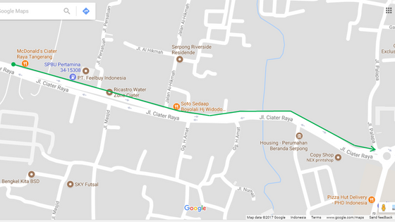 Allan Jacobs “Great Street”, Studi Kasus: Jalan Ciater Raya, Tangerang Selatan, Banten