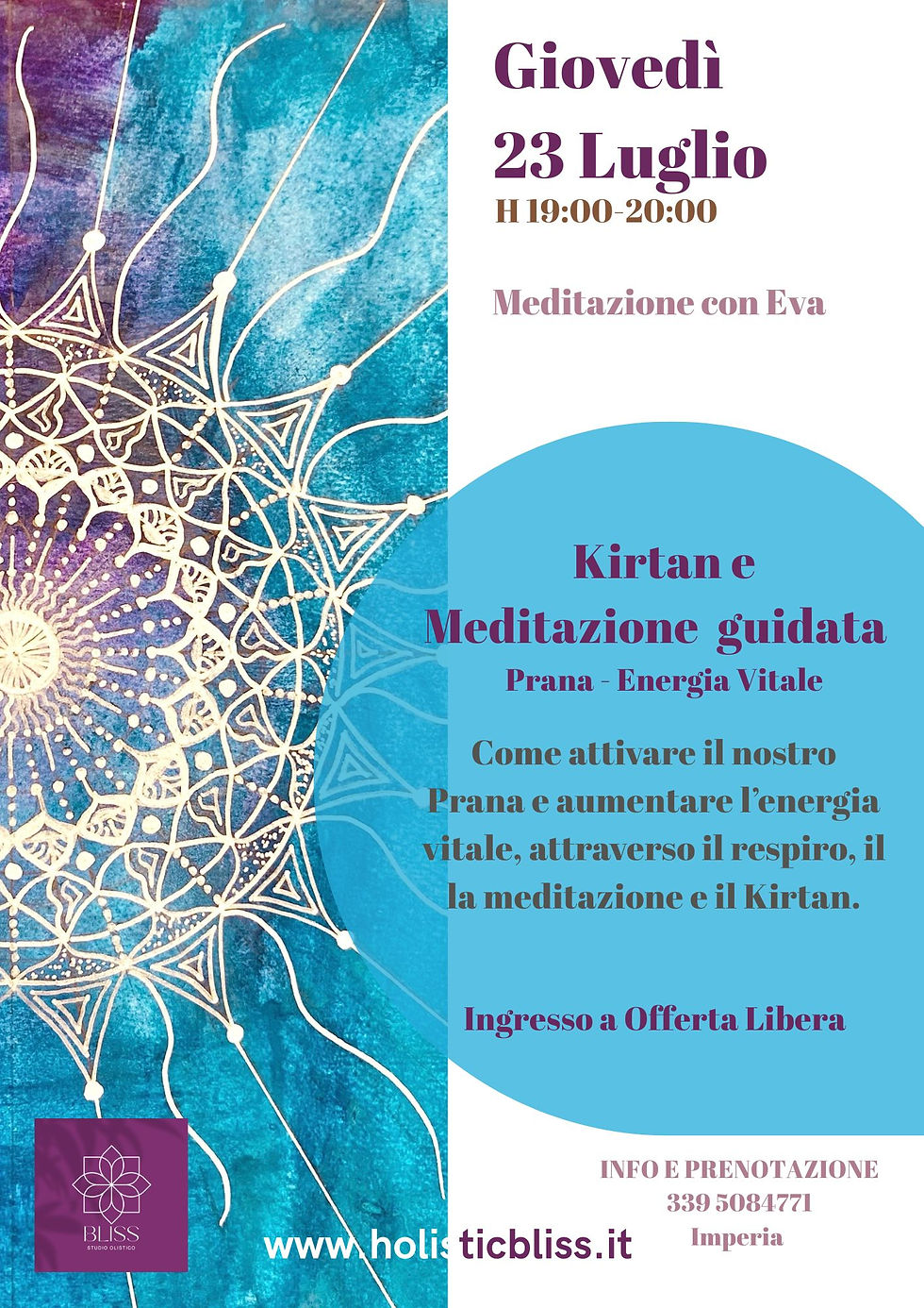 Kirtan e Meditazione Guidata: Prana - Energia Vitale