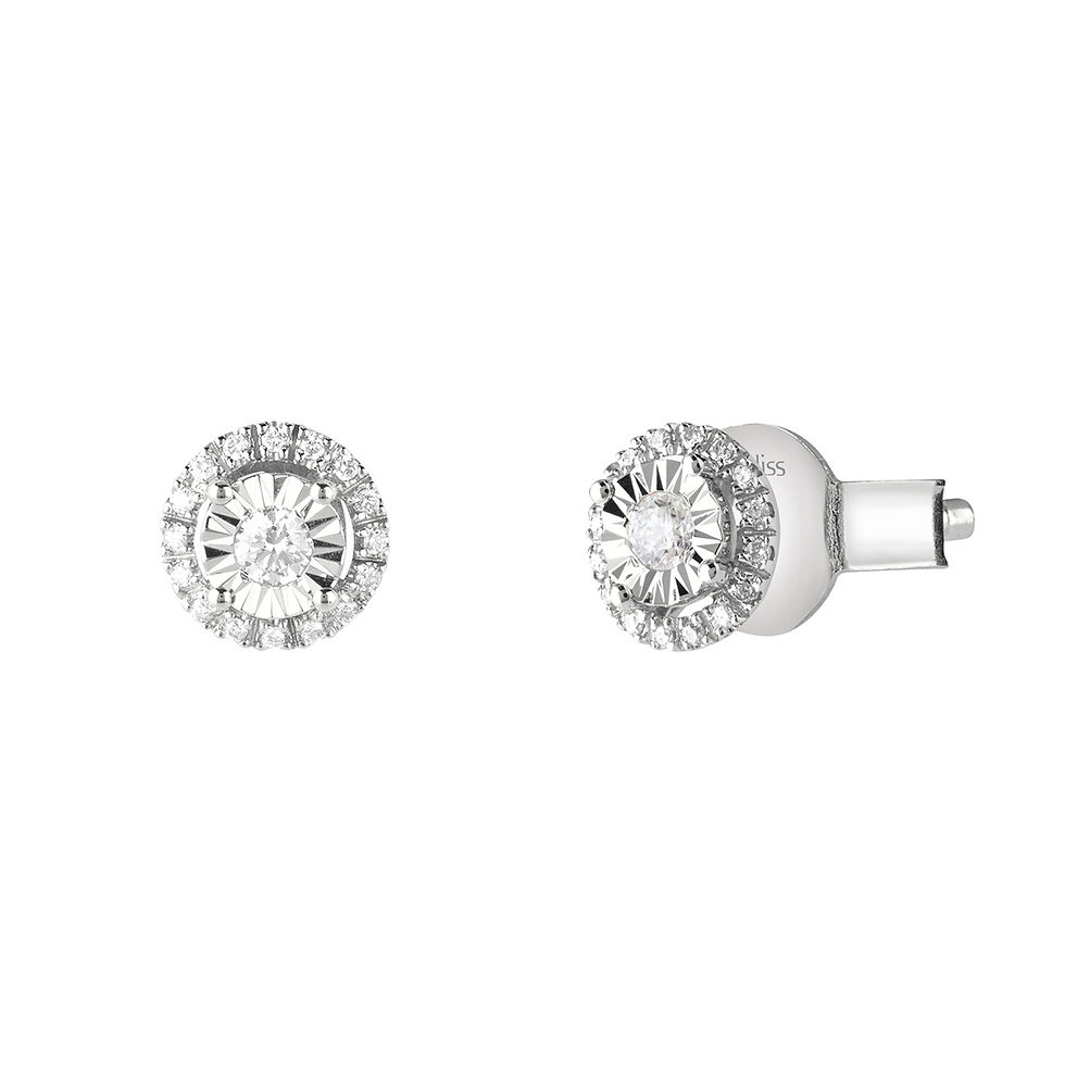 Bliss lobe earrings in gold and diamonds SOLE collection