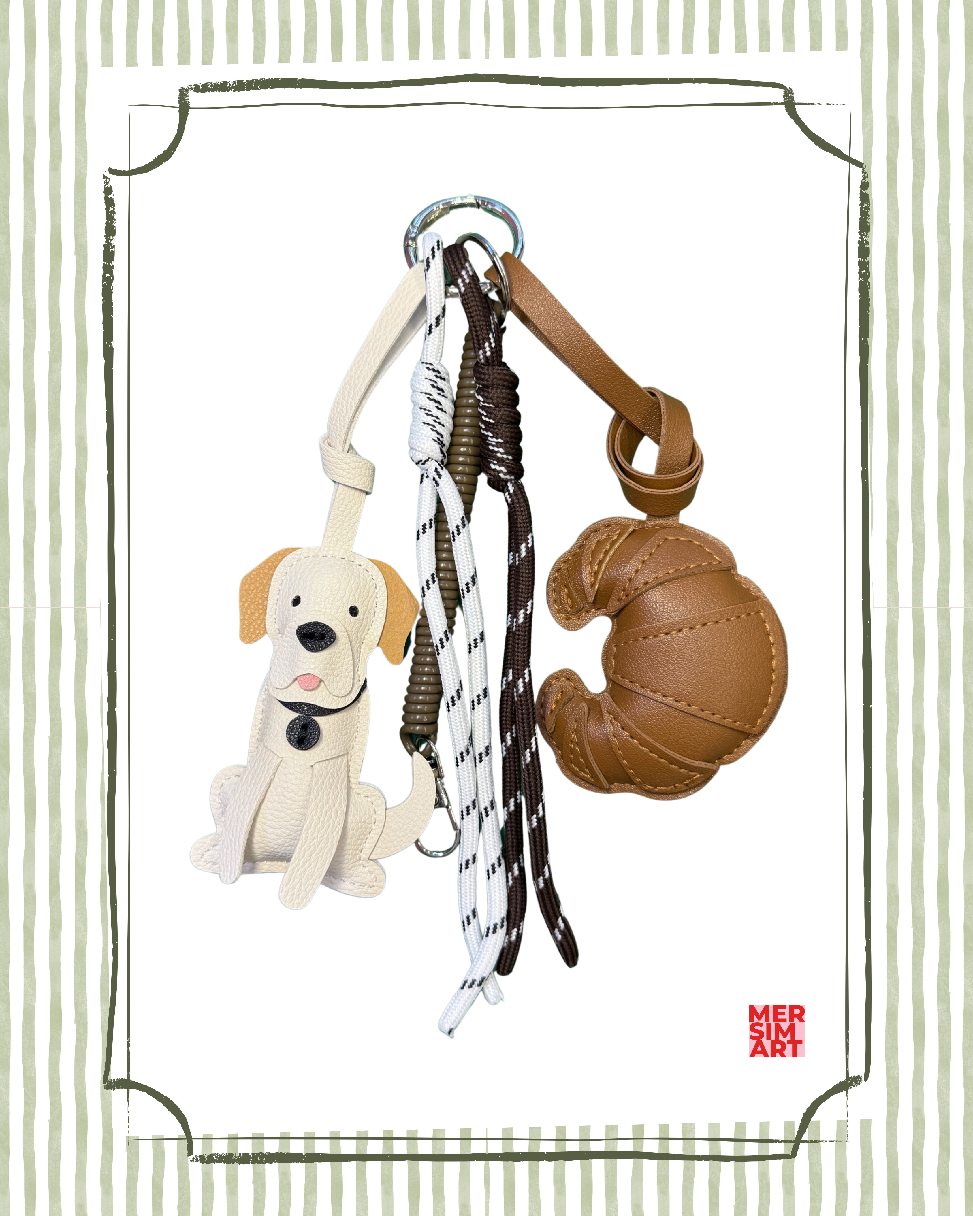Dog & Croissant Charm