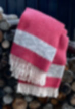 BALTIC Woollen Throw - Cherry - Nord Haus
