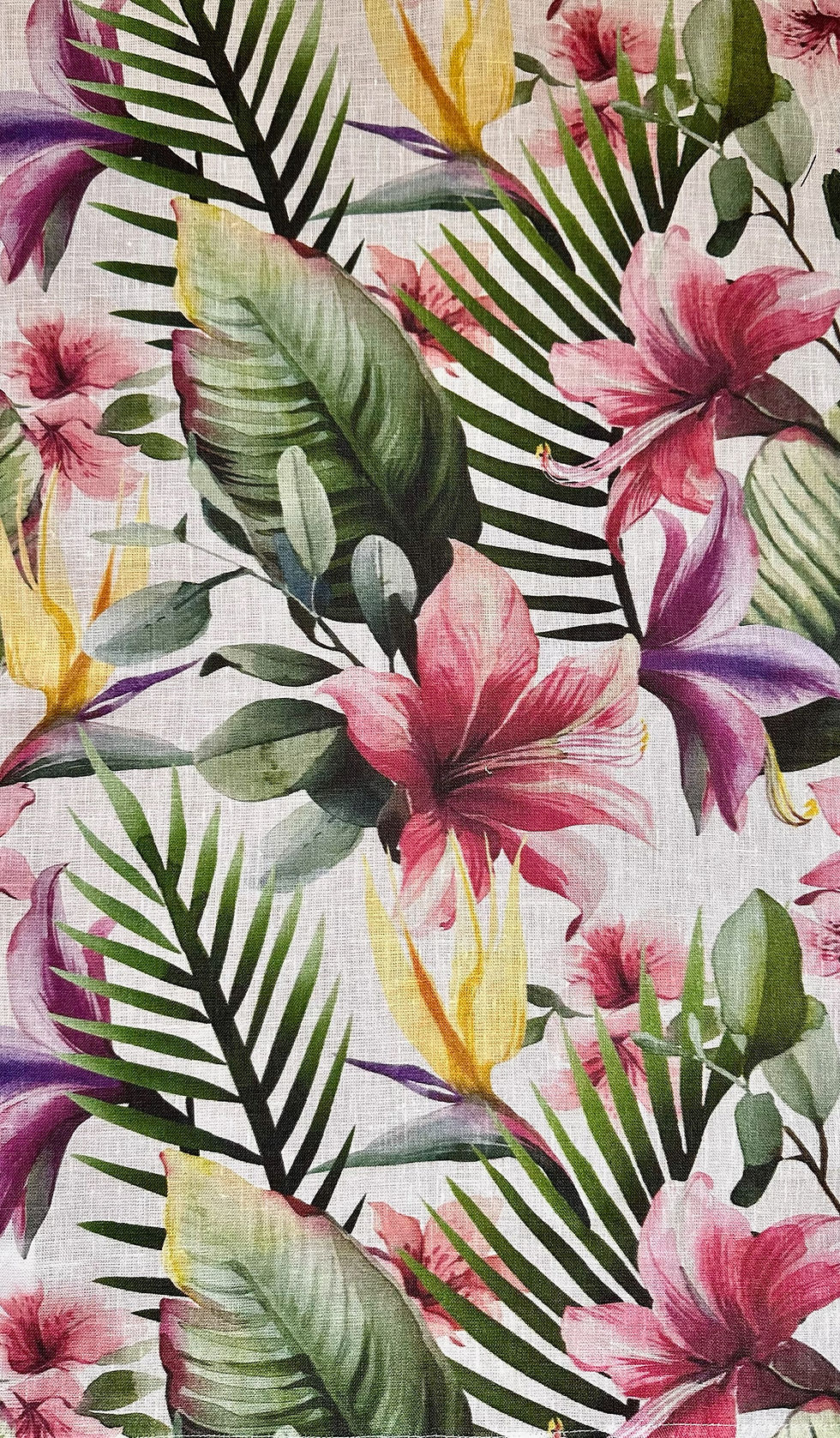 TROPICAL LILY Pure Organic Linen Tea Towel