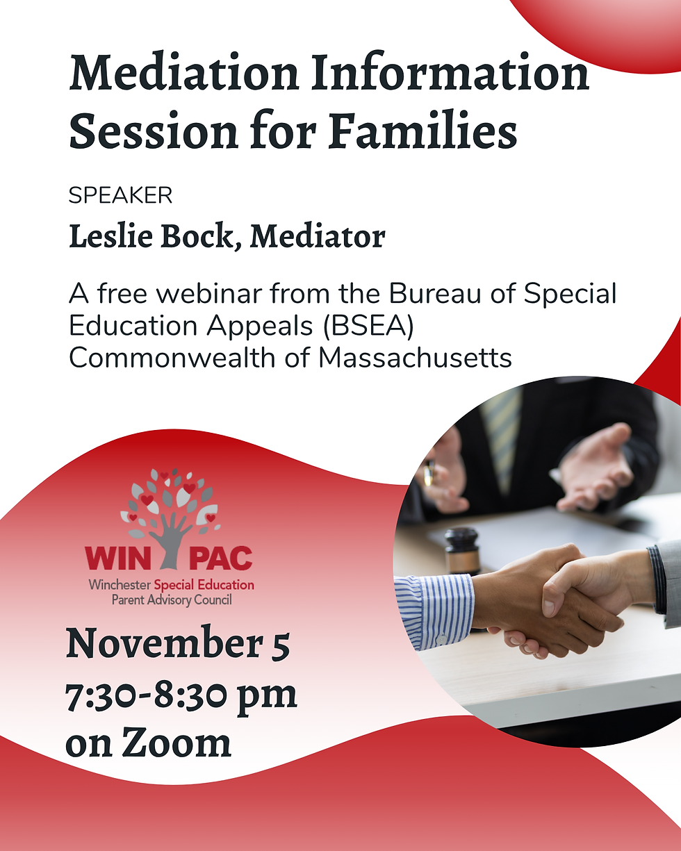 Family Information Session: Understanding Special Education Mediation