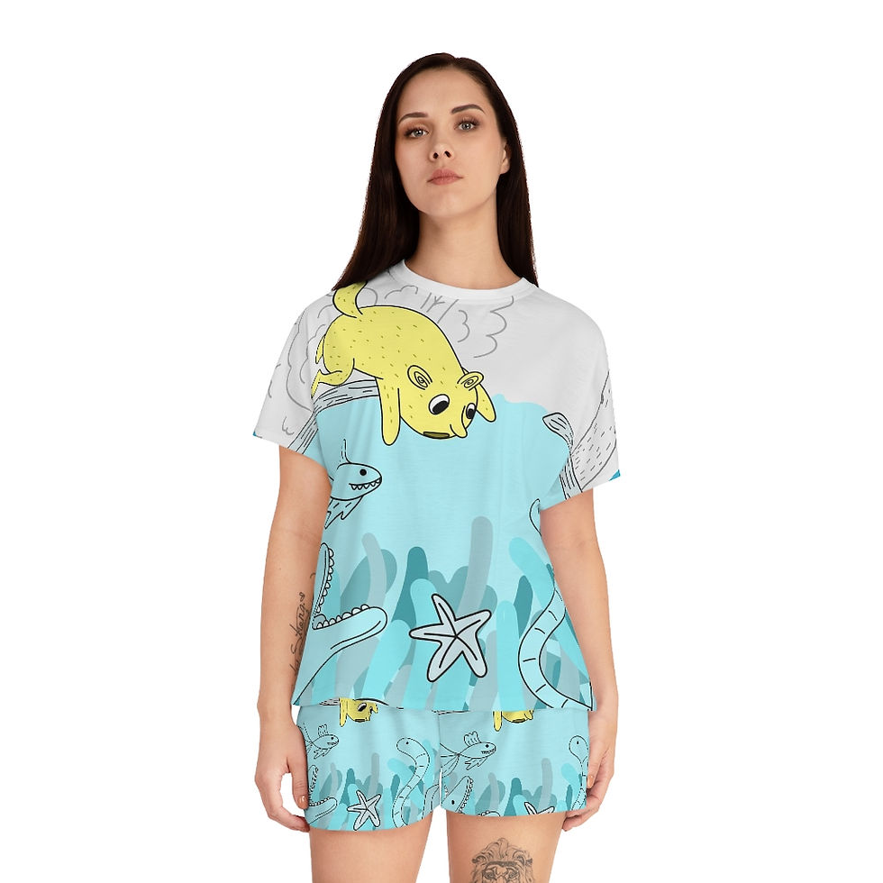 Thumbnail: Women's Short Pajama Set (AOP)
