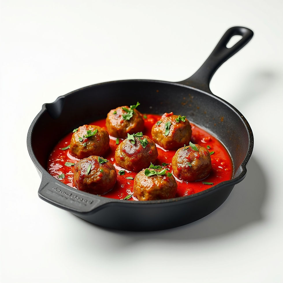 Lamb Meatball Skillet