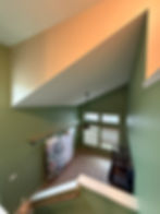 Finished paint project of San Antonio resident staircase view