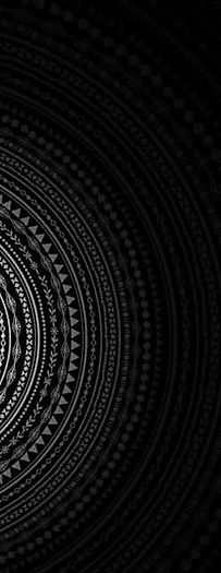 MANDALA LATERAL PRETO E BRANCO BLACK WHITE WALLPAPER
