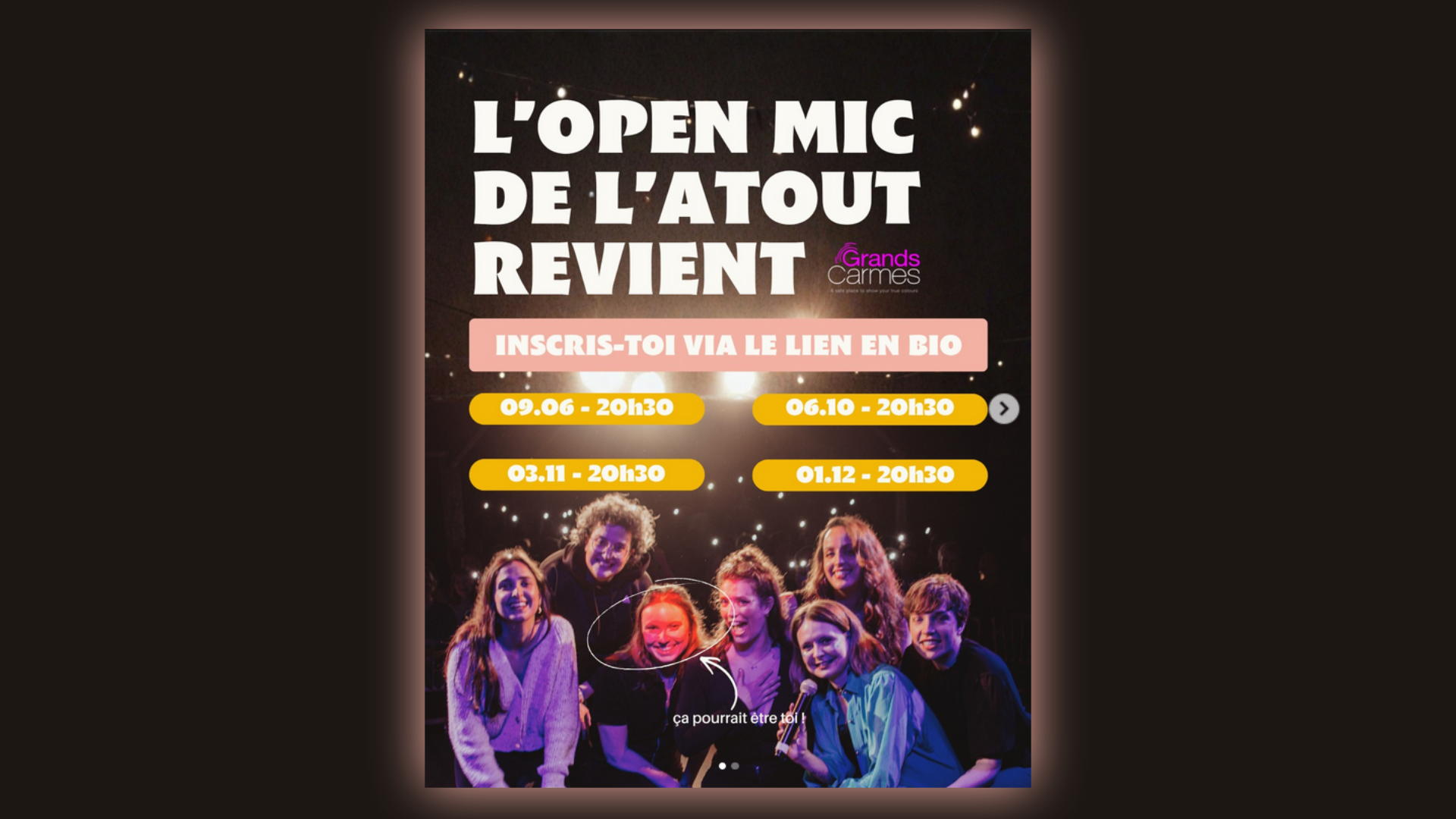 L'Open Mic de l'Atout - 1/12