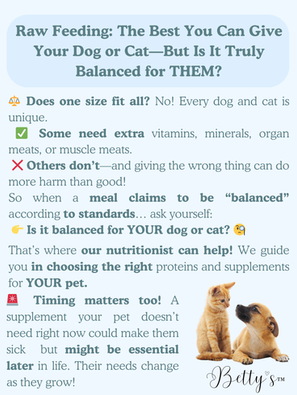 🥩 Raw Feeding: The Best You Can Give Your Dog or Cat—But Is It Truly Balanced for Them? 🐶🐱