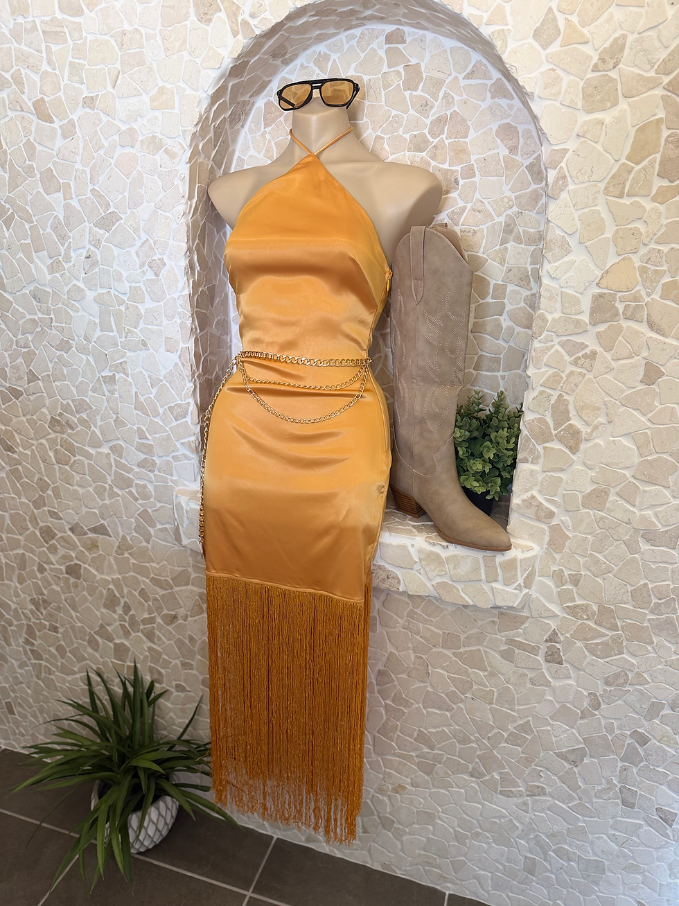 Thumbnail: Sari Dress - Mustard